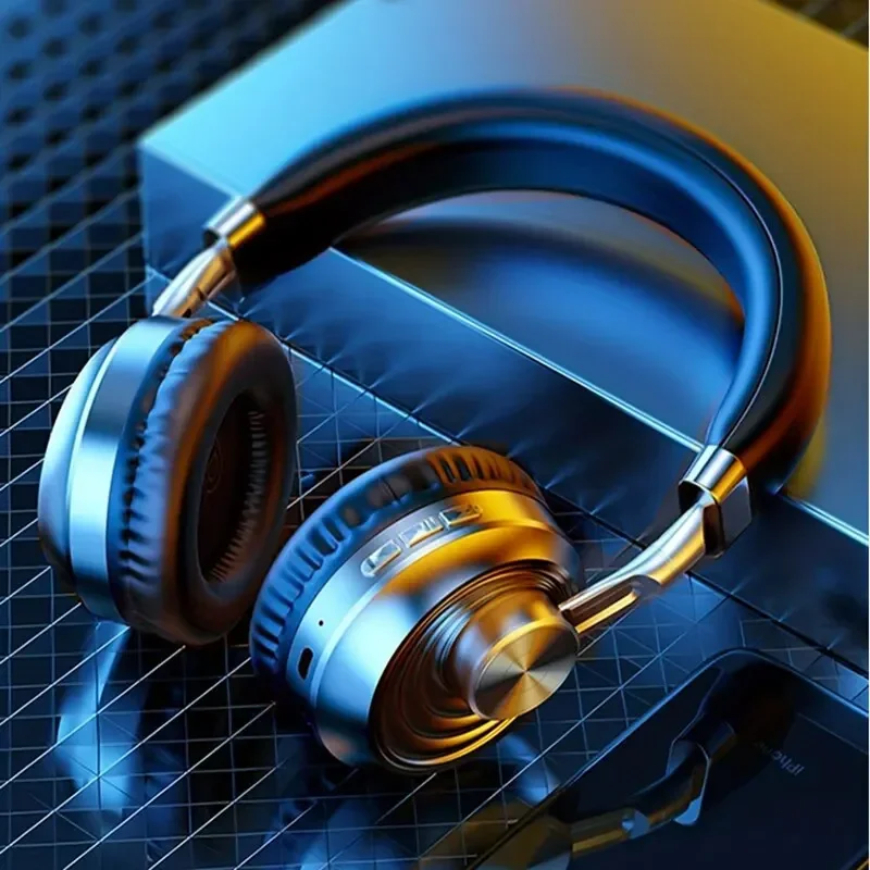 Audio Music Dj - Retro metalen headset Draadloze Bluetooth grote