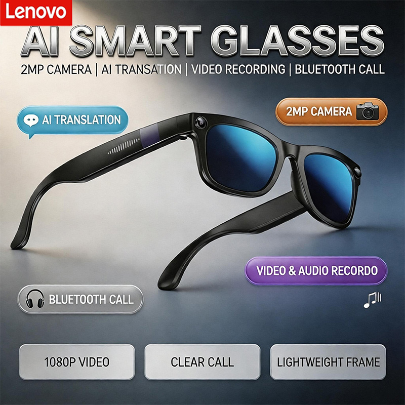 Audio Music Recording - Lenovo AI Bluetooth Smart Bril Met