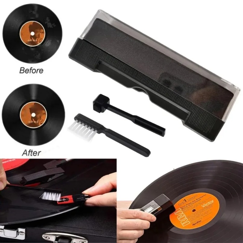 Audio Music Remover - Antistatische vinylplatenreiniger borstelset Stofverwijdering met stylusborstel