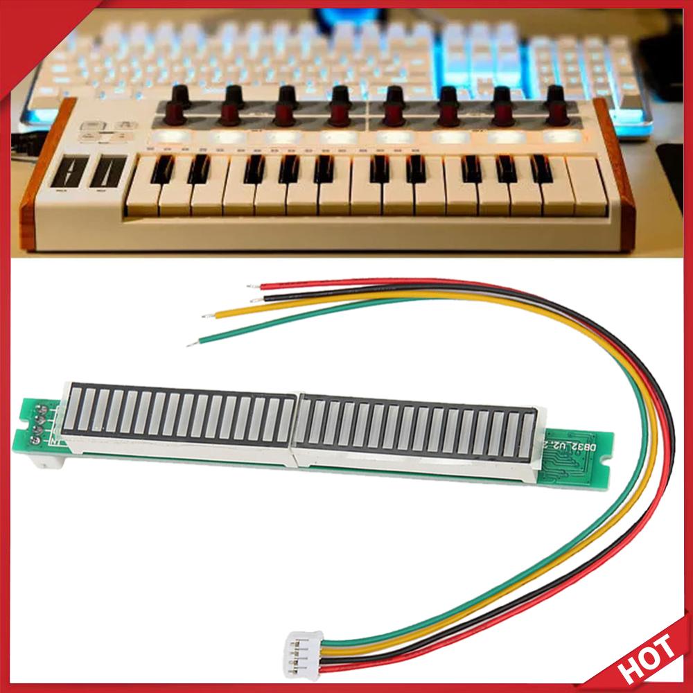 Audio Music Visualizer - Mono 32-bit instelbare MIC-geluidsniveau-indicator met dubbele