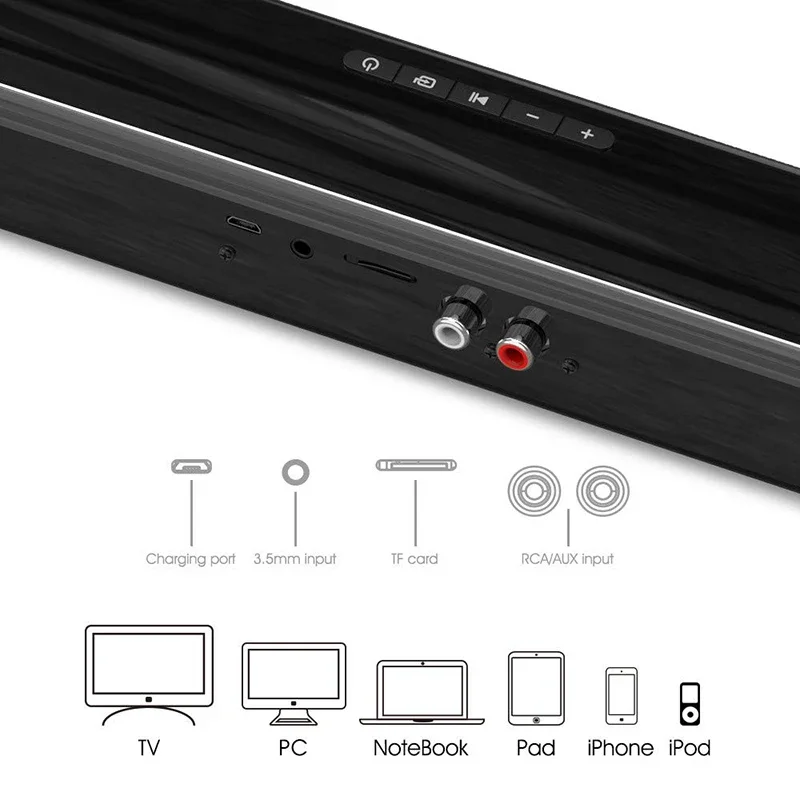 40W draadloze Bluetooth-soundb - Audio Music Visualizer recensie en prijs