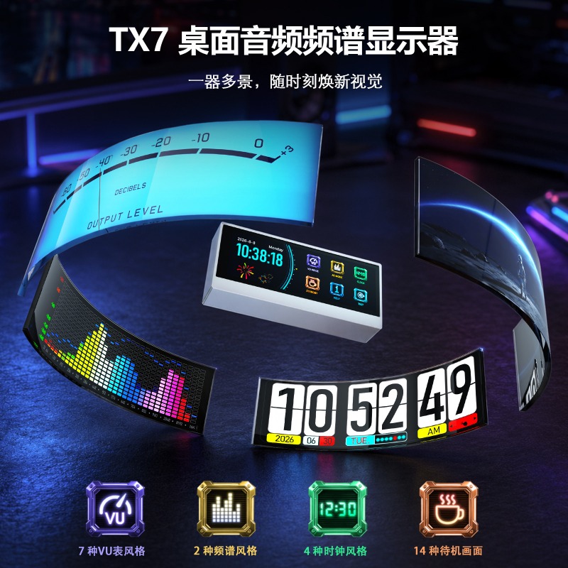 Douk Audio TX7 RGB Spectrum An - Audio Music Visualizer recensie en prijs